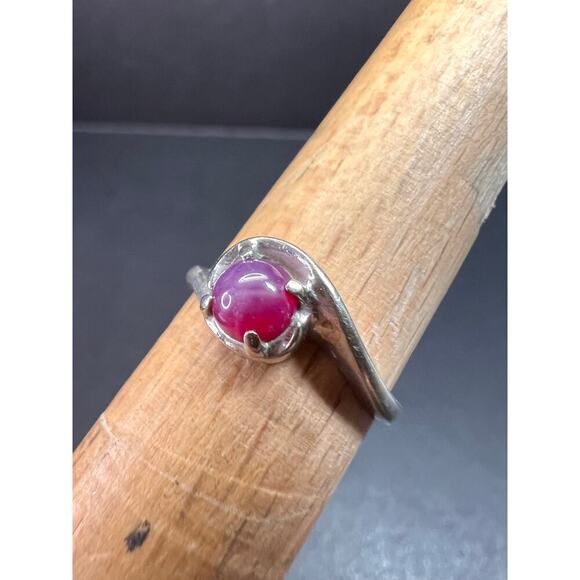 Vintage 14k white gold star ruby estate ring size 6 - Picture 13 of 16